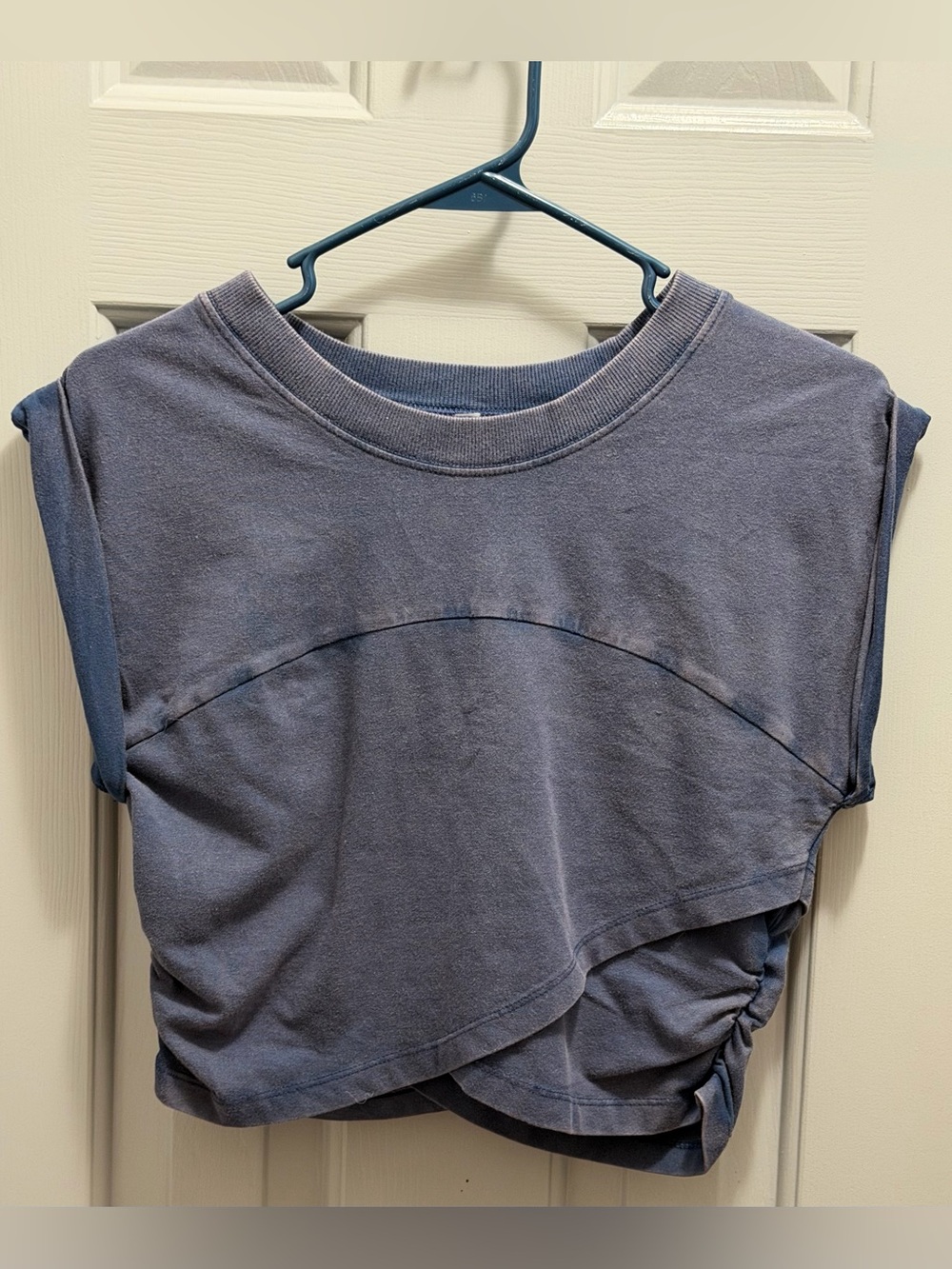 NEW FP Movement Hot Shot Crossover Cropped Tee Navy Blue Women’s Size Medium